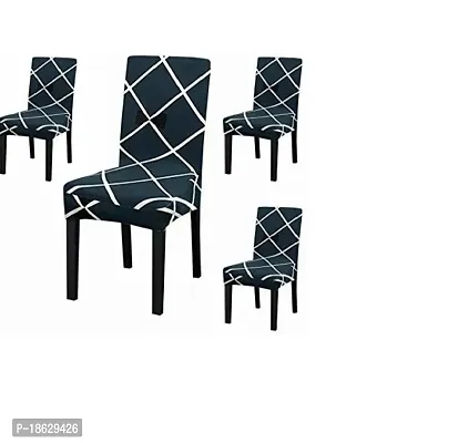 Blue diamond chair cover set of 4