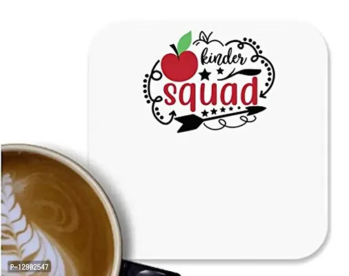 UDNAG MDF Tea Coffee Coaster 'Kinder | Kinder Squad' for Office Home [90 x 90mm]