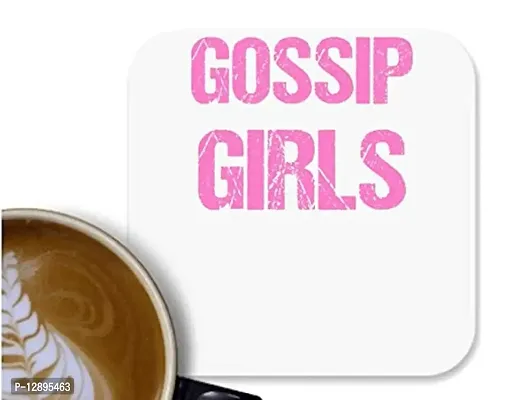 UDNAG MDF Tea Coffee Coaster 'Gossip Girl' for Office Home [90 x 90mm]-thumb0