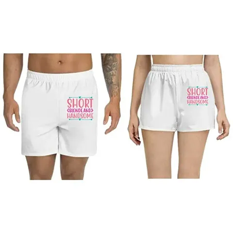 UDNAG Unisex Regular fit 'Handsome | Short Blonde and Handsome' Shorts [Size S/28In to XL/40In]