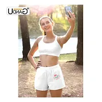 UDNAG Unisex Regular fit 'Teacher Student | 3rd Grade Grad' Polyester Shorts [Size S/28In to XL/40In] White-thumb2