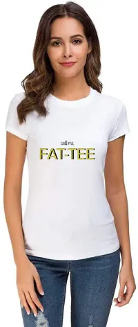 UDNAG Unisex Round Neck Graphic Fat | tee | Call Me Fat-tee Polyester T-Shirt White [Size 2YrsOld/22in to 7XL/56in]-thumb3