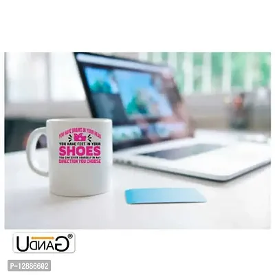 UDNAG White Ceramic Coffee / Tea Mug 'Nurse | Shoes to Steer Yourself' Perfect for Gifting [330ml]-thumb2