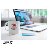 UDNAG White Ceramic Coffee / Tea Mug 'Wine | What Wine goes with Captain Crunch' Perfect for Gifting [330ml]-thumb1