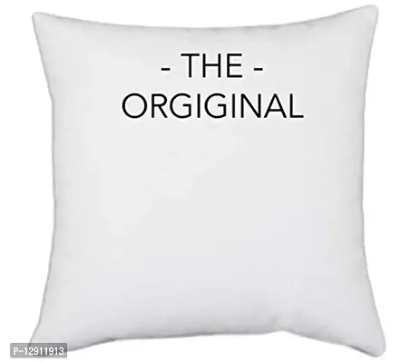 UDNAG White Polyester 'The Orgiginal' Pillow Cover [16 Inch X 16 Inch]-thumb0