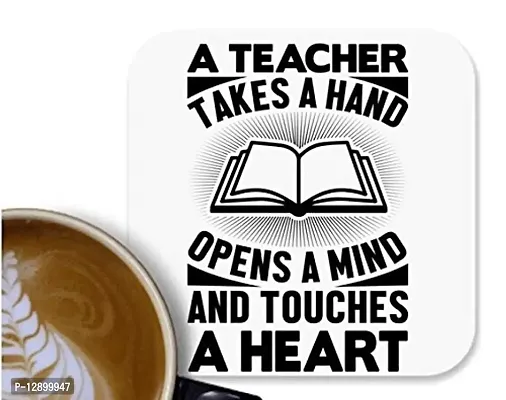 UDNAG MDF Tea Coffee Coaster 'Teacher | A Teacher' for Office Home [90 x 90mm]-thumb0