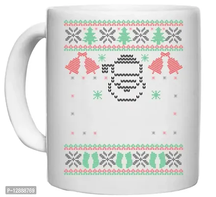 UDNAG White Ceramic Coffee / Tea Mug 'Illustration | Template 7' Perfect for Gifting [330ml]