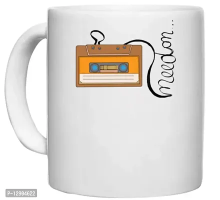 UDNAG White Ceramic Coffee / Tea Mug 'Radio | Meedon' Perfect for Gifting [330ml]