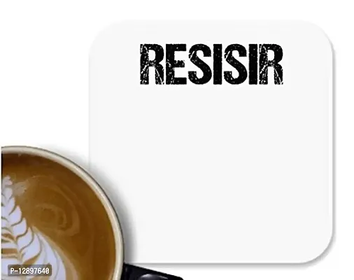 UDNAG MDF Tea Coffee Coaster 'RESISIR' for Office Home [90 x 90mm]-thumb0