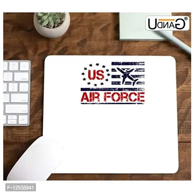 UDNAG White Mousepad 'Airforce | us air Force' for Computer / PC / Laptop [230 x 200 x 5mm]-thumb2