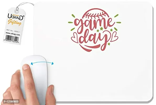 UDNAG White Mousepad 'Sports Day | Game Day' for Computer / PC / Laptop [230 x 200 x 5mm]-thumb0