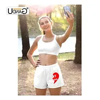 UDNAG Unisex Regular fit 'Best Friend | ST END' Polyester Shorts [Size S/28In to XL/40In]-thumb2