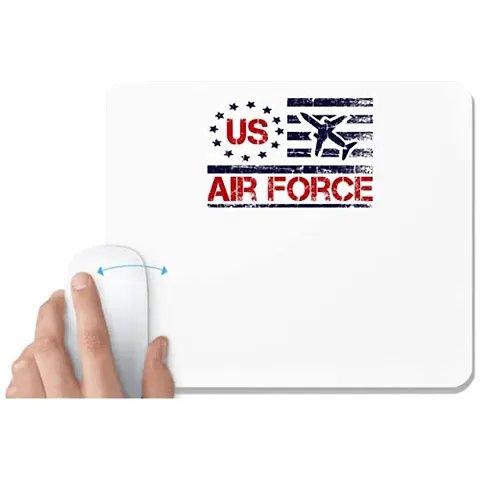 UDNAG White Mousepad 'Airforce | us air Force' for Computer / PC / Laptop [230 x 200 x 5mm]