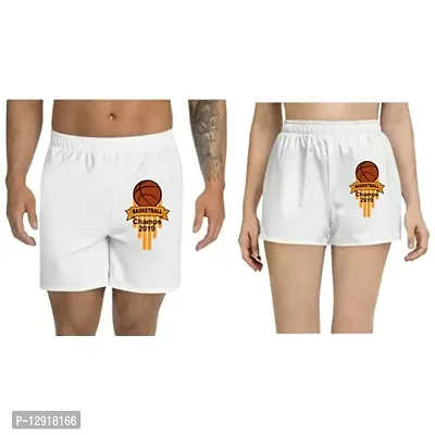 UDNAG Unisex Regular fit 'Basketball | Basketball Champs' Polyester Shorts [Size S/28In to XL/40In]