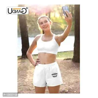 UDNAG Unisex Regular fit 'Climbing | The Best Climber in The World is The one Who's Having The Most Fun' Polyester Shorts [Size S/28In to XL/40In] White-thumb3