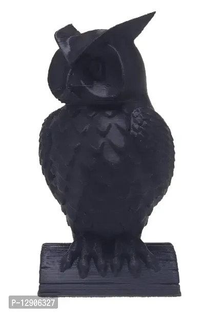 CERO 3D Printed Owl, Plastic Bird, Gifts for Kids, 3 to 12 Year Old Boy | Girls (Black PLA Plastic)-thumb2