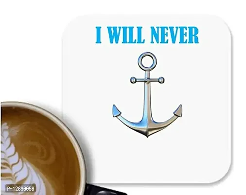 UDNAG MDF Tea Coffee Coaster 'Couple | I Will Never' for Office Home [90 x 90mm]-thumb0