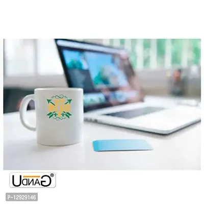 UDNAG White Ceramic Coffee / Tea Mug 'Mardi Gras | JUST Bead IT' Perfect for Gifting [330ml]-thumb2