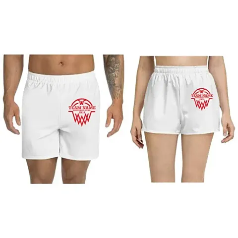 UDNAG Unisex Regular fit 'Basketball | Team Name Basketball' Shorts [Size S/28In to XL/40In]