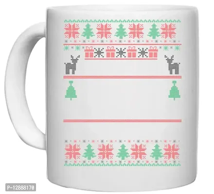 UDNAG White Ceramic Coffee / Tea Mug 'Illustration | Template 25' Perfect for Gifting [330ml]