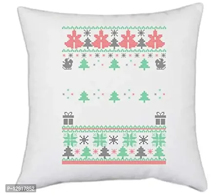 UDNAG White Polyester 'Illustration | Template 16' Pillow Cover [16 Inch X 16 Inch]