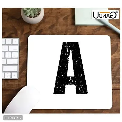 UDNAG White Mousepad 'Alphabet | A' for Computer / PC / Laptop [230 x 200 x 5mm]-thumb2