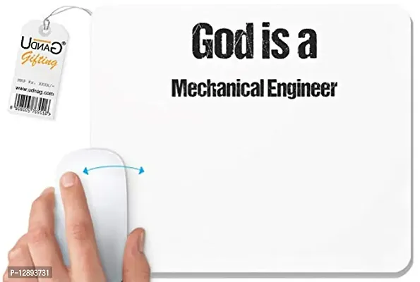 UDNAG White Mousepad 'Mechanical Engineer | is a Mechanical Engineer' for Computer / PC / Laptop [230 x 200 x 5mm]-thumb0