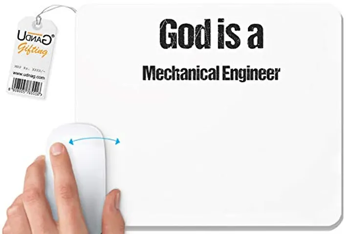 UDNAG White Mousepad 'Mechanical Engineer | is a Mechanical Engineer' for Computer / PC / Laptop [230 x 200 x 5mm]