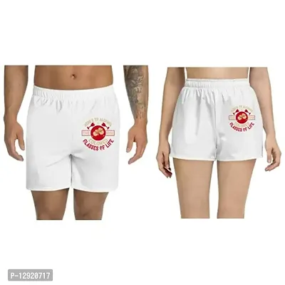 UDNAG Unisex Regular fit 'Alcohol, Wine | Here's to Alcohol, The Rose Colored Glasses of Life' Polyester Shorts [Size S/28In to XL/40In]