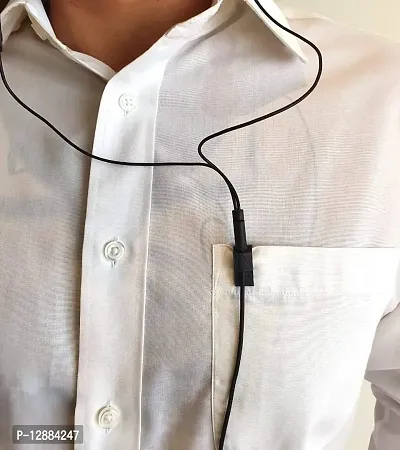 CERO ? 3D Printed Headphone Wire Clip for Shirts, Tshirts, Punjabi Suits, Sarees (Black PLA Plastic)