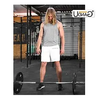 UDNAG Unisex Regular fit 'The Original' Polyester Shorts [Size S/28In to XL/40In] White-thumb1