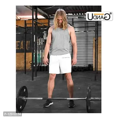 UDNAG Unisex Regular fit 'The Original' Polyester Shorts [Size S/28In to XL/40In] White-thumb2