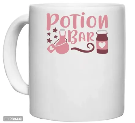 UDNAG White Ceramic Coffee / Tea Mug 'Witch | Potion Bar' Perfect for Gifting [330ml]-thumb0