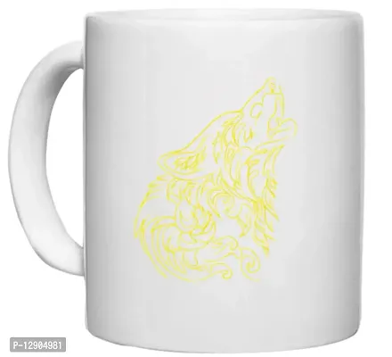 UDNAG White Ceramic Coffee / Tea Mug '| Illustration' Perfect for Gifting [330ml]