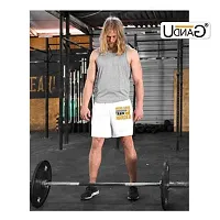 UDNAG Unisex Regular fit 'Trainer, Gym | Work Hard' Polyester Shorts [Size S/28In to XL/40In]-thumb1