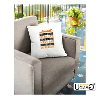 UDNAG White Polyester 'Surfing | Surfing is Like Life. Every Wave and Every Day are Different' Pillow Cover [16 Inch X 16 Inch]-thumb2