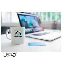 UDNAG White Ceramic Coffee / Tea Mug 'Music Violin | The Violin is My Mistress,but The Guitar is My Master' Perfect for Gifting [330ml]-thumb1