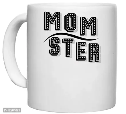 UDNAG White Ceramic Coffee / Tea Mug 'Monster | mom Ster Copy' Perfect for Gifting [330ml]-thumb0