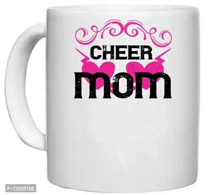 UDNAG White Ceramic Coffee / Tea Mug 'Mother | Cheer mom Copy' Perfect for Gifting [330ml]