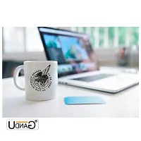 UDNAG White Ceramic Coffee / Tea Mug 'Death | to Be Free to Live Without Brakes' Perfect for Gifting [350ml]-thumb1