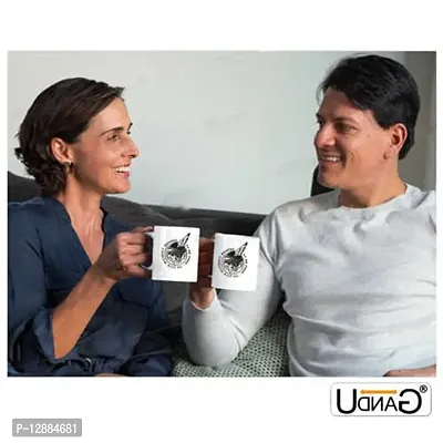 UDNAG White Ceramic Coffee / Tea Mug 'Death | to Be Free to Live Without Brakes' Perfect for Gifting [350ml]-thumb3