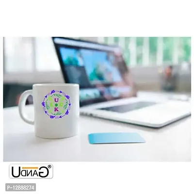 UDNAG White Ceramic Coffee / Tea Mug 'Luck | Luck' Perfect for Gifting [330ml]-thumb2