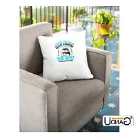 UDNAG White Polyester 'Birthday | Forget The Past; Look Forward to The Future, for The Best Things are Yet to Come' Pillow Cover [16 Inch X 16 Inch]-thumb2