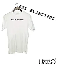 UDNAG Unisex Round Neck Graphic 'Engineer | Go Electric' Polyester T-Shirt White [Size 2YrsOld/22in to 7XL/56in]-thumb1