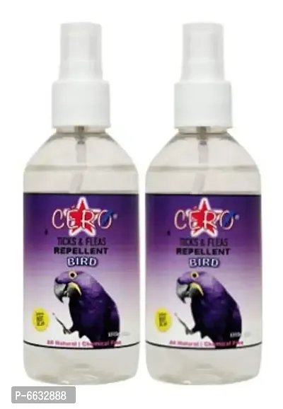 CERO 100% Natural Ticks, Fleas and Mites Repellent Spray for Bird (200ml) 2 PC Combo-thumb0