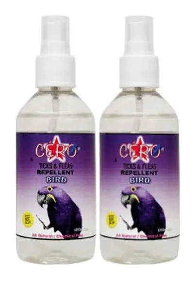 CERO 100% Natural Ticks, Fleas and Mites Repellent Spray for Bird (200ml) 2 PC Combo