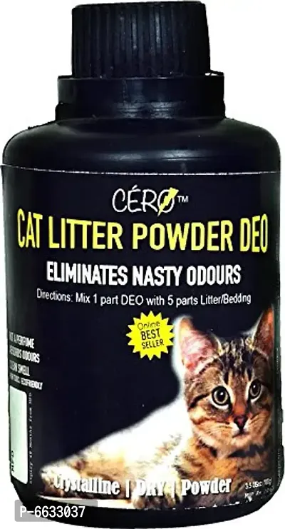 CERO Cat Litter Powder DEO to Eliminate Nasty Odours from Cat Litter/Bedding (100g)-thumb0