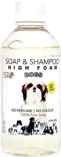 CERO High Foam Shampoo for Dogs, NO Perfume | NO Colour, 100% Pure Soap (200ml)