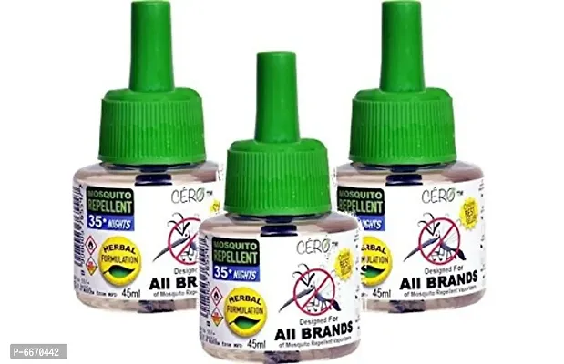 CERO HERBAL Mosquito Repellent for ALL BRANDS of Vaporiser Machines COMBO PACK (135ml)-thumb0