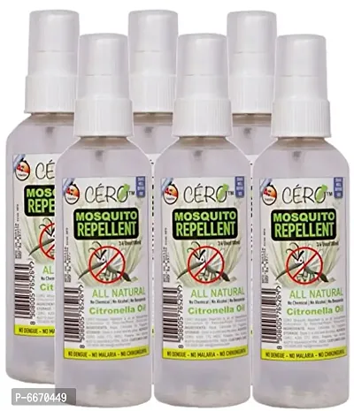 CERO Herbal 100% Natural Mosquito Repellent (100ml) 6 Pc Combo-thumb0